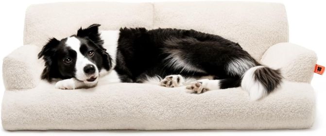 MEWOOFUN Pet Sofa For Medium Large Dogs & Cats - 40x24x12 Inch Washable Couch With Removable Cover & Non-Slip Bottom, Orthopedic Support Bed