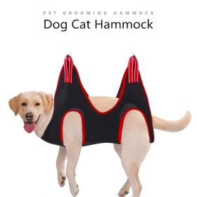 Pet Grooming Hammock For Dog & Cat; Cat Hammock Restraint Bag For Bathing Trimming Nail Clipping (Color: black)